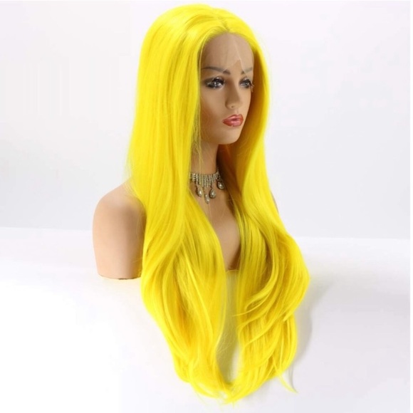 ♥️ 24” YELLOW STRAIGHT LACE-FRONT WIG? *NWT main image 5